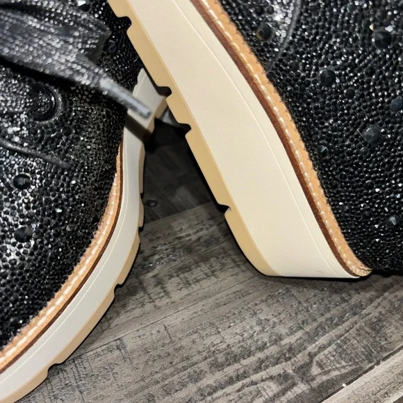 GB (Gianni Bini) Re-Vival rhinestone-embellished lace-up platform oxfords SZ10​ - Picture 3 of 10